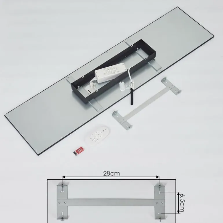 Plafonnier Nexo LED Noir, 1 lumière, Télécommandes