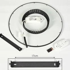 Plafonnier Nexo LED Noir, 1 lumière, Télécommandes
