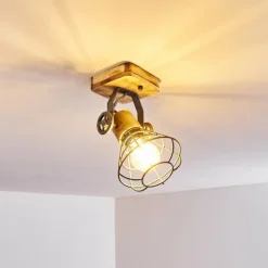 Plafonnier Nifun Brun, Gris, 1 lumière