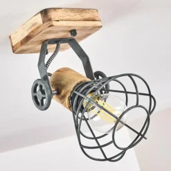 Plafonnier Nifun Brun, Gris, 1 lumière