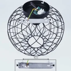 Plafonnier Nordslesvig Noir, 1 lumière