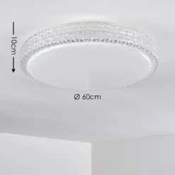 Plafonnier Norra LED Blanc, 1 lumière, Télécommandes