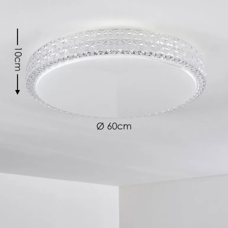 Plafonnier Norra LED Blanc, 1 lumière, Télécommandes
