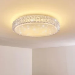 Plafonnier Norra LED Blanc, 1 lumière, Télécommandes