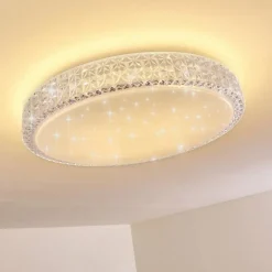 Plafonnier Norra LED Blanc, 1 lumière, Télécommandes