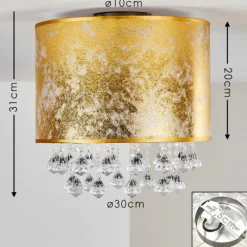 Plafonnier Norrfors Argenté, Transparent, 1 lumière
