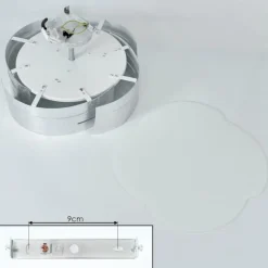 Plafonnier Novara Argenté, 3 lumières
