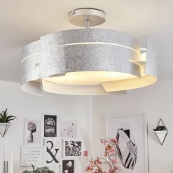 Plafonnier Novara Argenté, 3 lumières