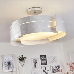 Plafonnier Novara Argenté, 3 lumières