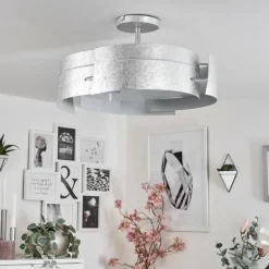 Plafonnier Novara Argenté, 3 lumières
