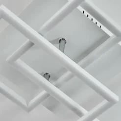 Plafonnier Oberegg LED Chrome, Blanc, 1 lumière, Télécommandes