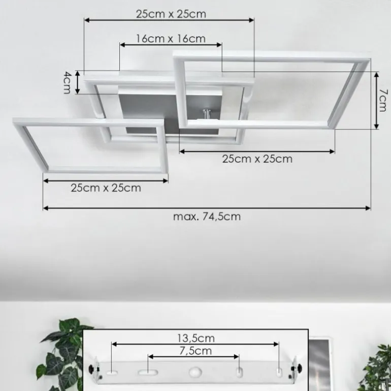 Plafonnier Obo LED Titane, 1 lumière