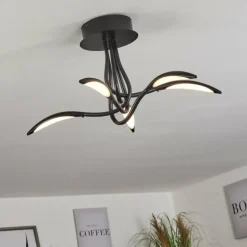 Plafonnier Oetling LED Noir, 1 lumière