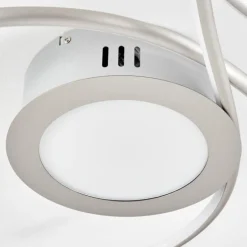 Plafonnier Olok LED Argenté, Blanc, 1 lumière, Télécommandes