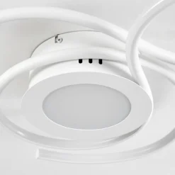 Plafonnier Olok LED Blanc, 1 lumière, Télécommandes