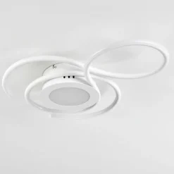 Plafonnier Olok LED Blanc, 1 lumière, Télécommandes