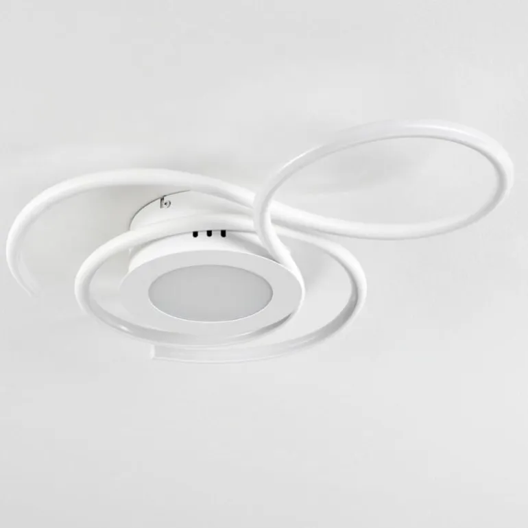Plafonnier Olok LED Blanc, 1 lumière, Télécommandes