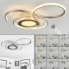 Plafonnier Olok LED Nickel mat, 1 lumière, Télécommandes