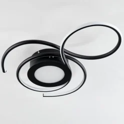 Plafonnier Olok LED Noir, 1 lumière, Télécommandes