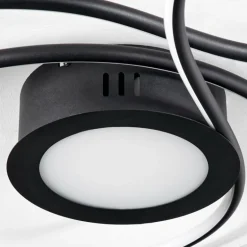 Plafonnier Olok LED Noir, 1 lumière, Télécommandes