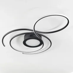 Plafonnier Olok LED Noir, 1 lumière, Télécommandes