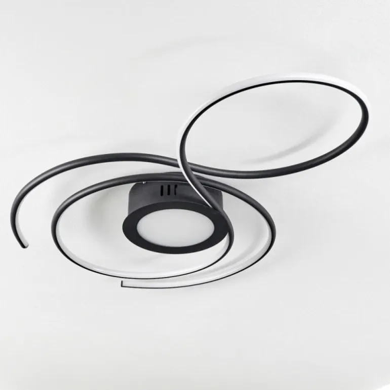 Plafonnier Olok LED Noir, 1 lumière, Télécommandes