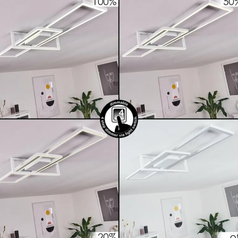 Plafonnier Omega LED Blanc, 1 lumière