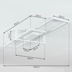 Plafonnier Omega LED Blanc, 1 lumière