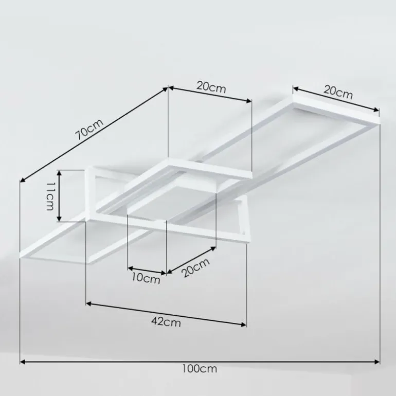 Plafonnier Omega LED Blanc, 1 lumière