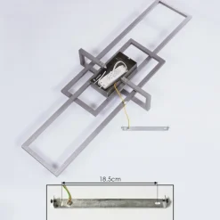 Plafonnier Omega LED Nickel mat, 1 lumière