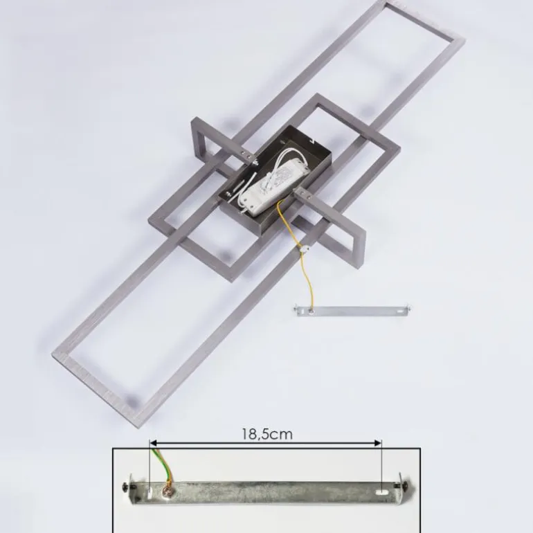 Plafonnier Omega LED Nickel mat, 1 lumière