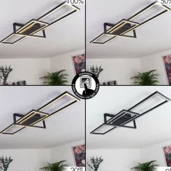 Plafonnier Omega LED Noir, 1 lumière