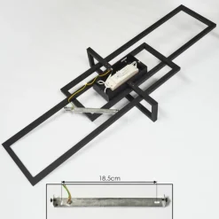 Plafonnier Omega LED Noir, 1 lumière