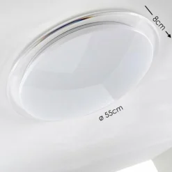 Plafonnier Oranki LED Blanc, 1 lumière, Télécommandes