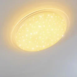 Plafonnier Oranki LED Blanc, 1 lumière, Télécommandes