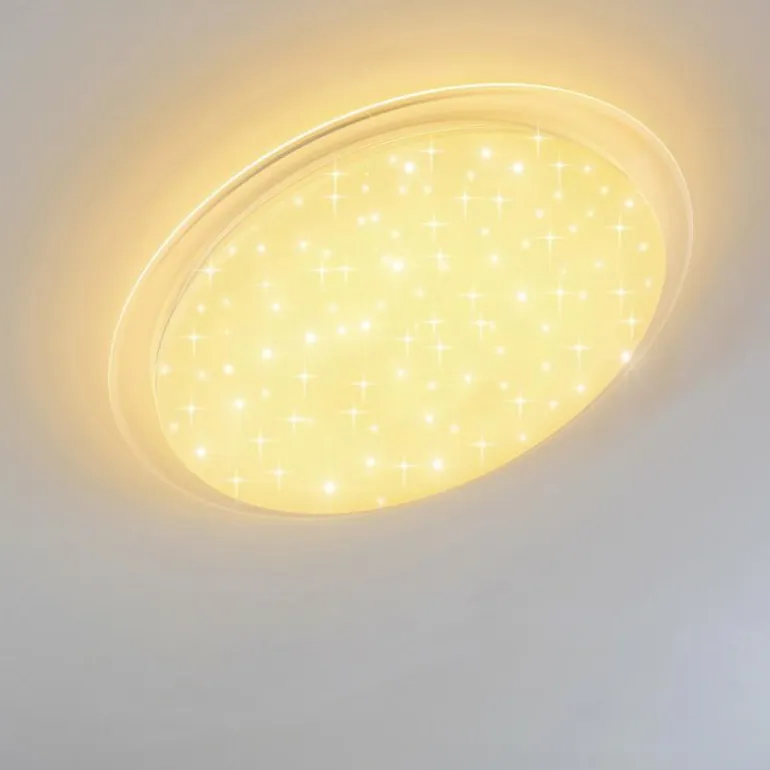 Plafonnier Oranki LED Blanc, 1 lumière, Télécommandes