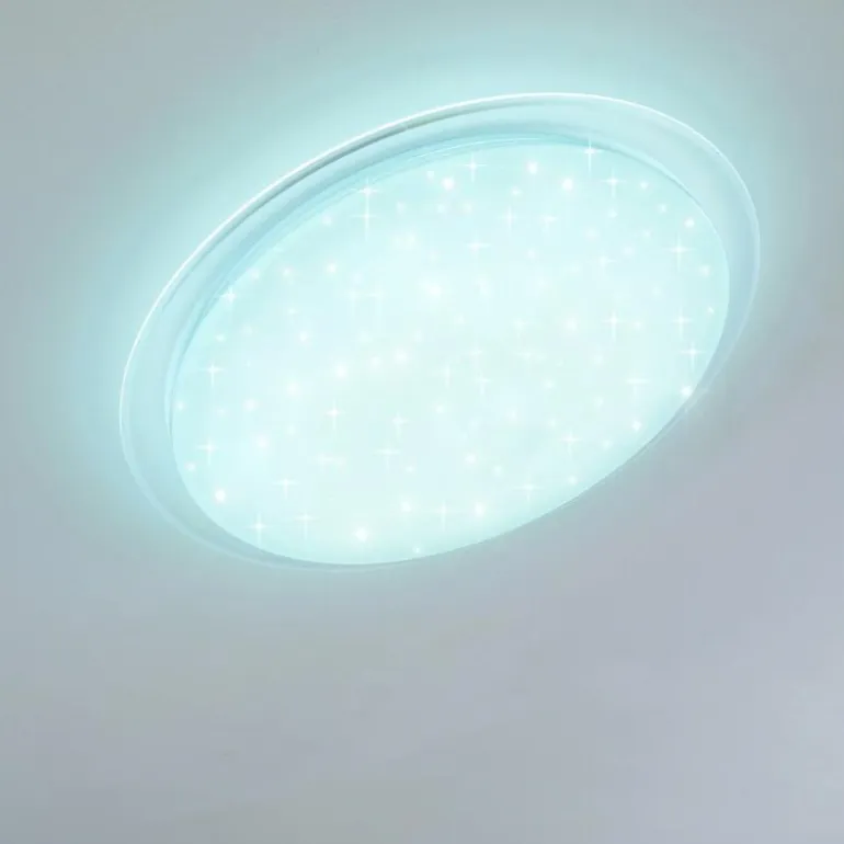 Plafonnier Oranki LED Blanc, 1 lumière, Télécommandes