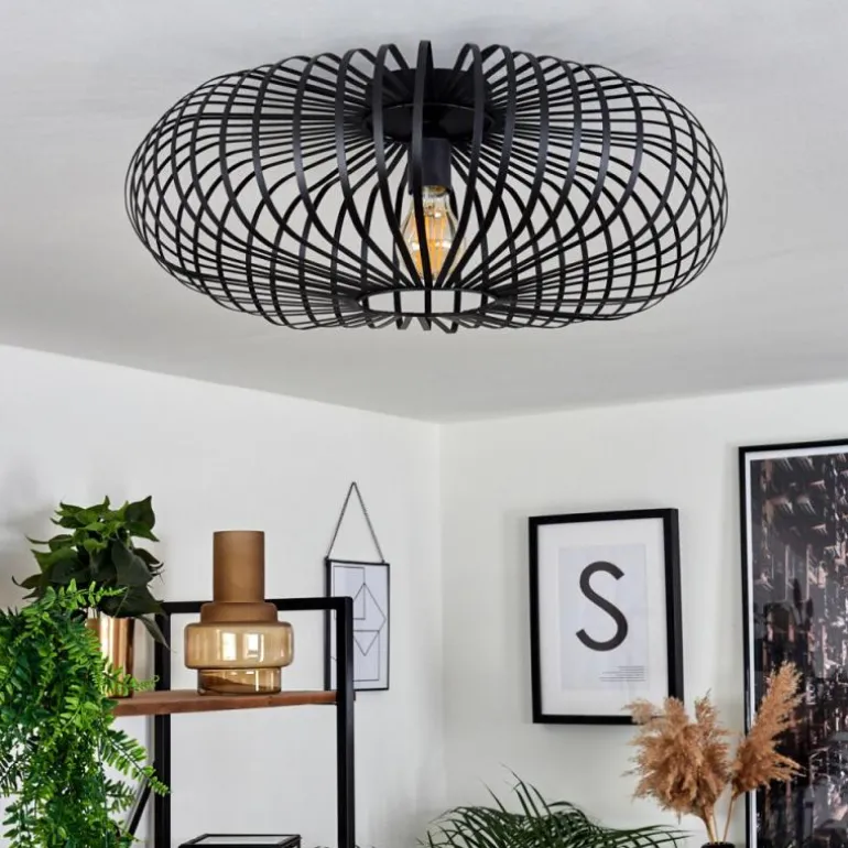 Plafonnier Oravi Noir, 1 lumière