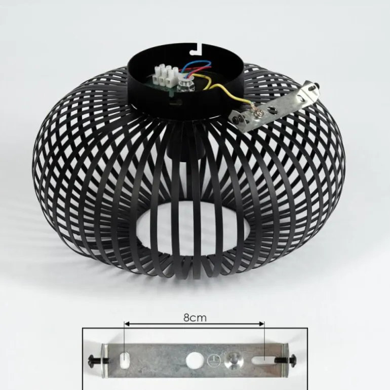 Plafonnier Oravi Noir, 1 lumière