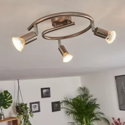 Plafonnier Oula LED Nickel mat, 3 lumières