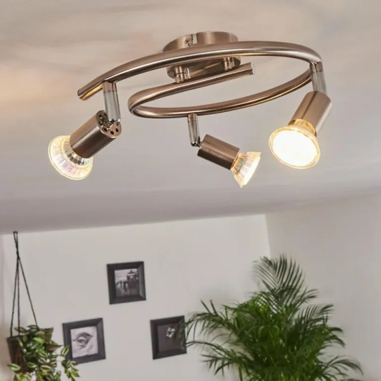 Plafonnier Oula LED Nickel mat, 3 lumières