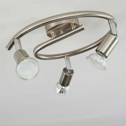 Plafonnier Oula LED Nickel mat, 3 lumières