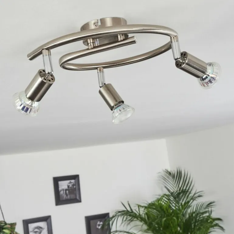 Plafonnier Oula LED Nickel mat, 3 lumières