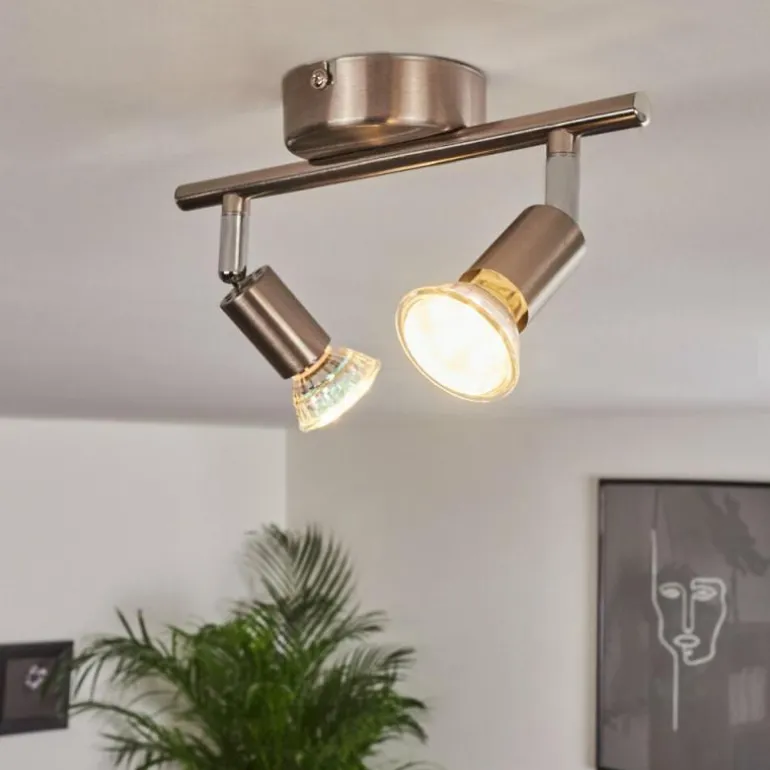 Plafonnier Oula LED Nickel mat, 2 lumières