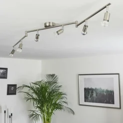 Plafonnier Oula LED Nickel mat, 6 lumières