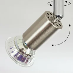 Plafonnier Oula LED Nickel mat, 6 lumières
