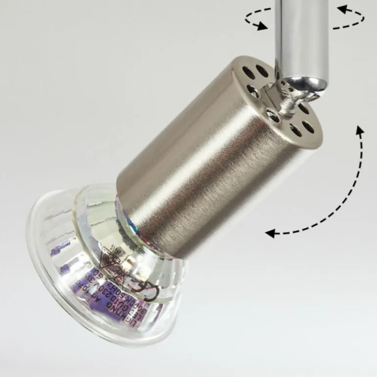 Plafonnier Oula LED Nickel mat, 6 lumières