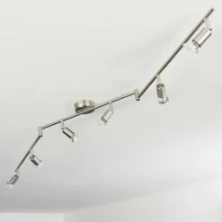 Plafonnier Oula LED Nickel mat, 6 lumières