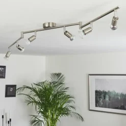 Plafonnier Oula LED Nickel mat, 6 lumières