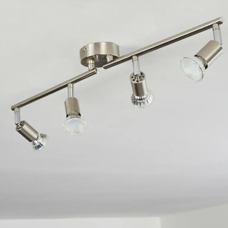 Plafonnier Oula LED Nickel mat, 4 lumières